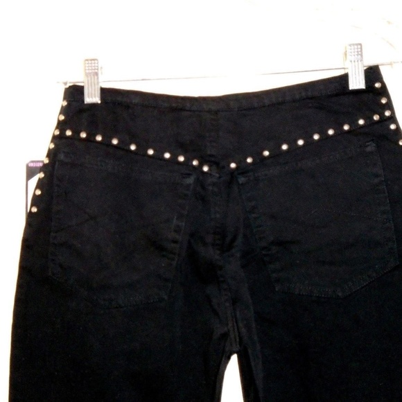 Vintage Rare Studed Fringe Edges Capri Cropped Pants - Picture 4 of 7